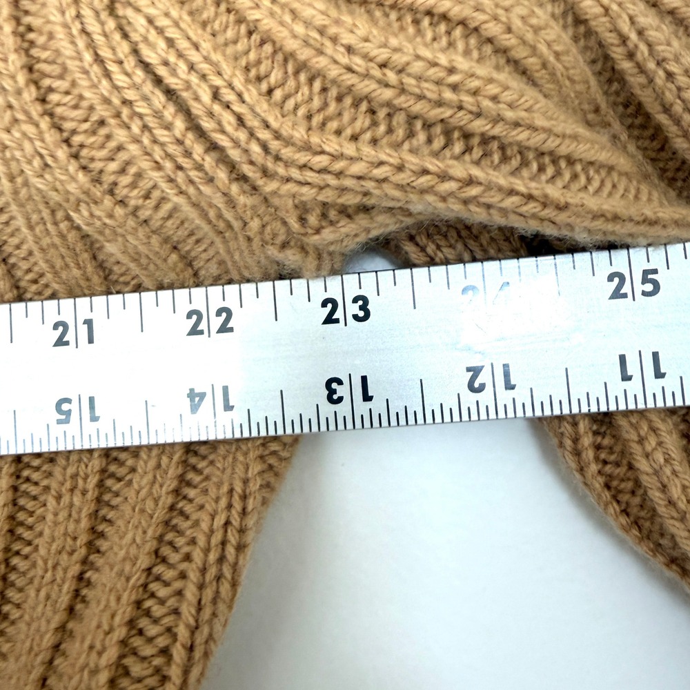 Vince XL Wool Cashmere Ribbed Button Cardigan Sweater Tan Camel - Picture 8 of 8